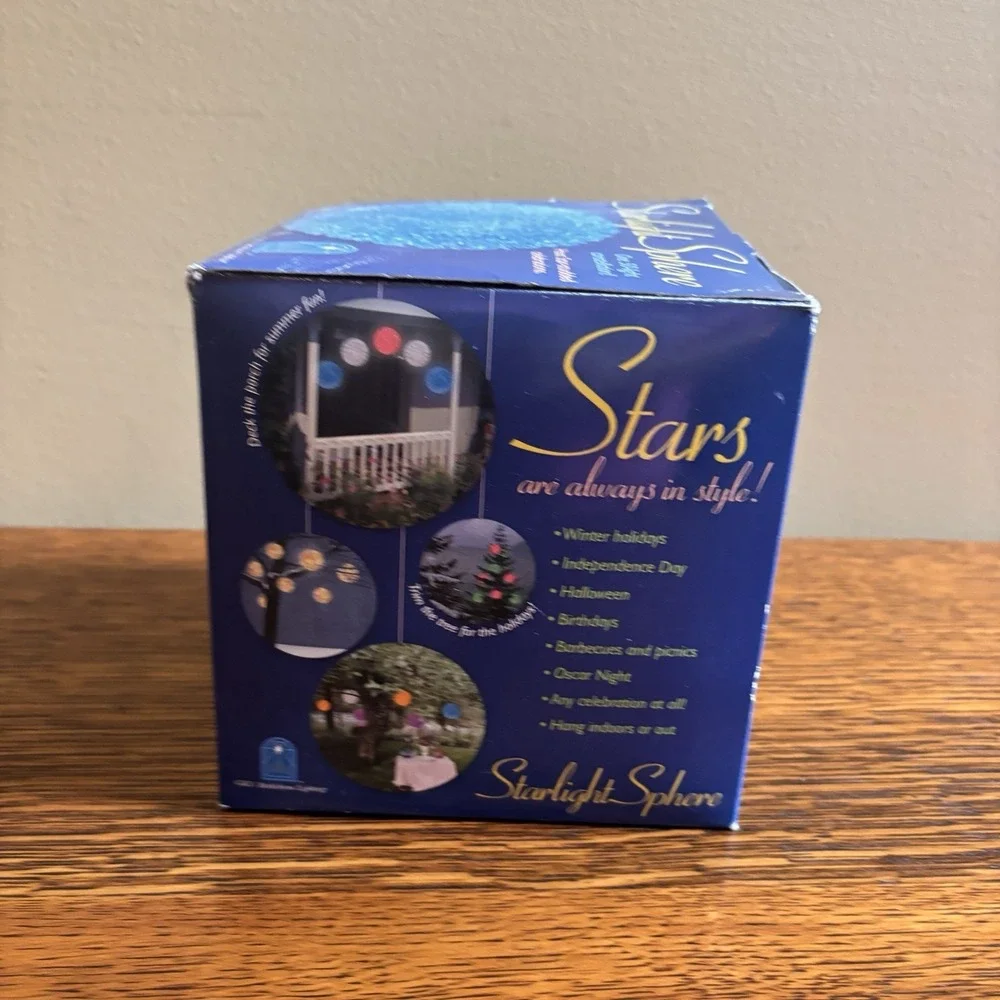 Vintage Bethlehem Starlight Sphere Blue 50 Light Christmas Decoration New